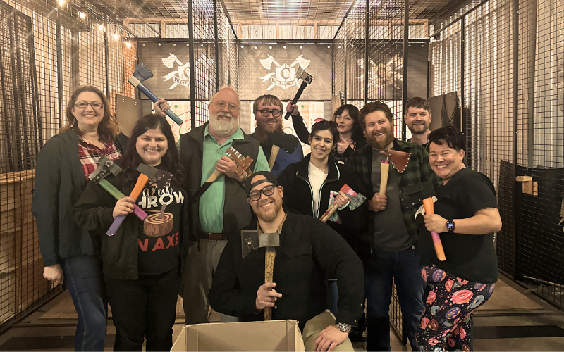 Axe throwing at AleSmith Brewery San Diego